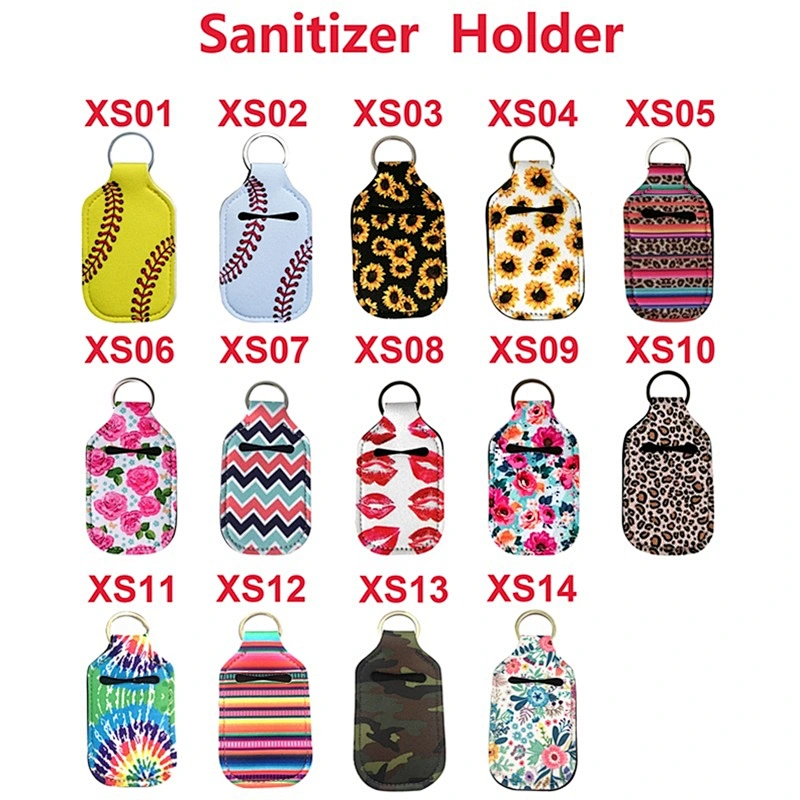 Diving Fabric Perfume Lipstick 30ml Hand Sanitizer Bottle with Holder Keychain