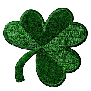OEM factory custom clover shape embroidery patches