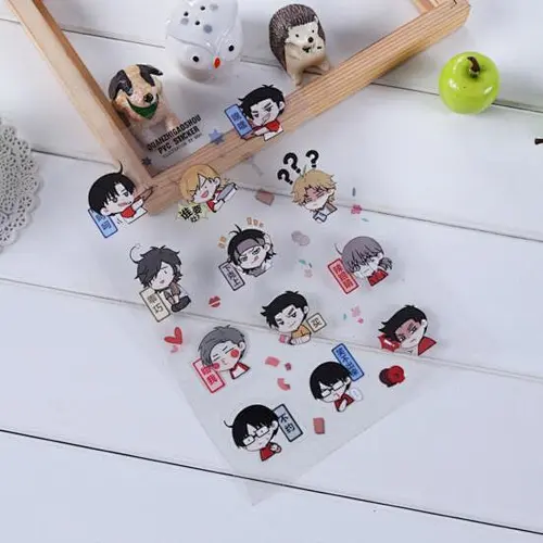 Laptop waterproof adhesive pvc printed printing die cut custom wall sticker decoration