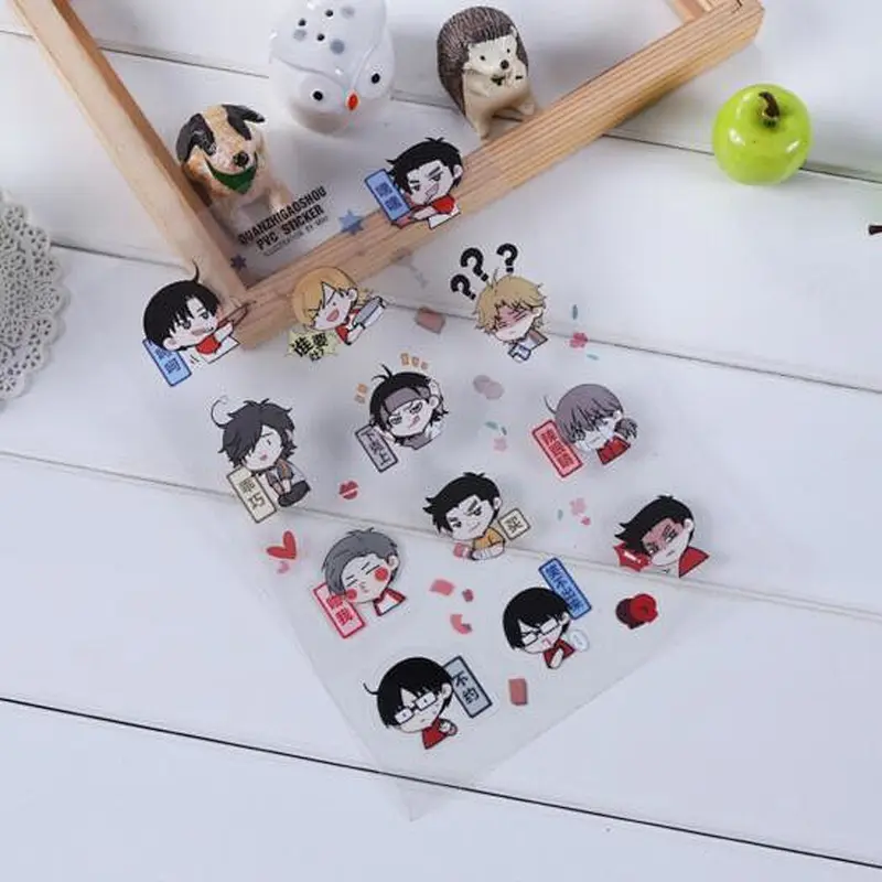 Laptop waterproof adhesive pvc printed printing die cut custom wall sticker decoration