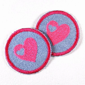 September Best Price Factory Direct Sale Heart Shape Embroidery Patch in Stock