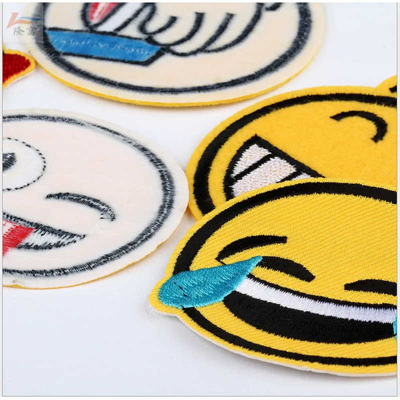 Cheap wholesale emoji iron on embroidery patches