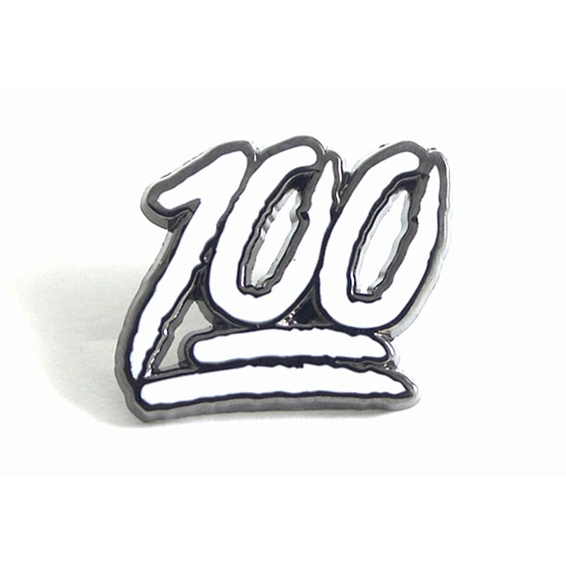 Kunshan Factory Unique Numeral 100 Collectible Enamel Badge Pins and Badges