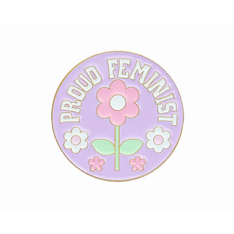 Promotional flower customized soft enamel pins for decorating shirts