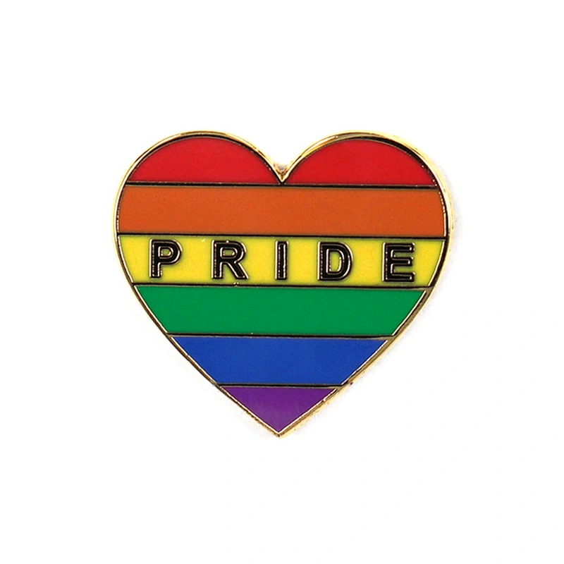 Wholesale LGBT Lesbian Gay Pride Badge Rainbow Flag Custom Enamel lapel Pin