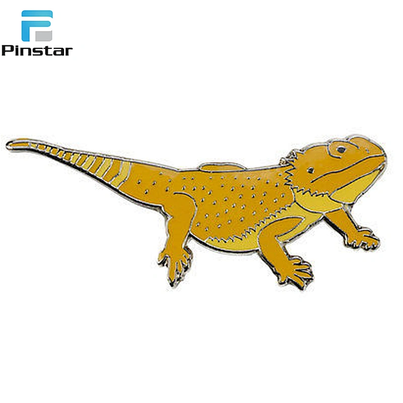 Custom high quality lizard animal soft enamel lapel pin manufactures