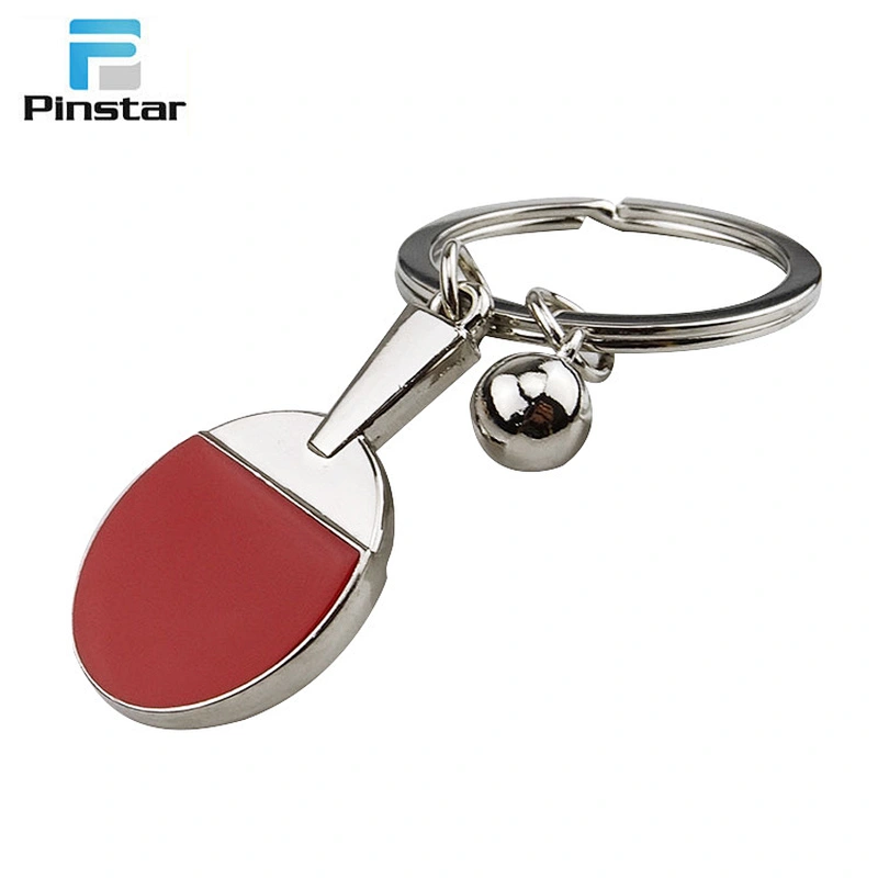 Promotional recordative table tennis set keyring keychain for sales
