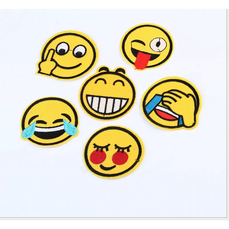 Cheap wholesale emoji iron on embroidery patches