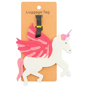 Unicorn Sunflower Personality soft rubber PVC luggage tag