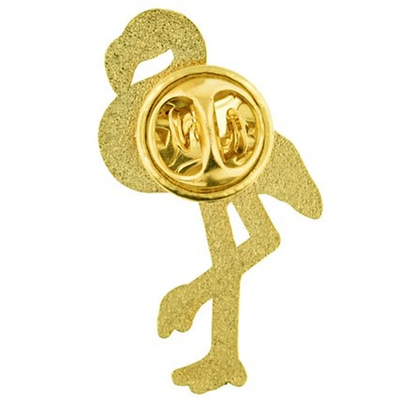 Hard enamel pin custom flamingo fashion design collar lapel pins