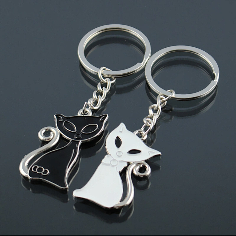 couple wedding custom metal enamel lover keychain