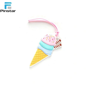 Ice Cream Design PVC Rubber Custom Bulk Luggage Tag