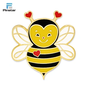 Kunshan Factory Custom Logo Honeybee Wings Bee Lapel Pin