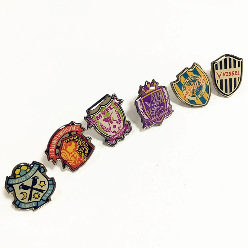 Cheap Price Promotional Gift Custom Football Club Badge Offset Screen Print Epoxy Dome Lapel Pin
