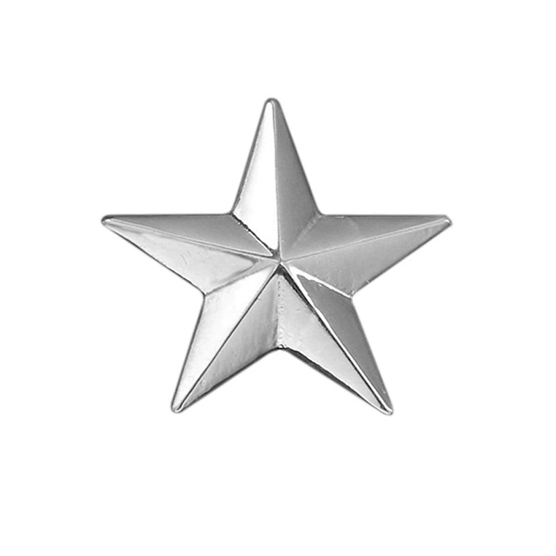 Gold and Silver Color Star Shaped Pin Badges