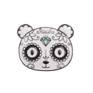 Newest customized cartoon panda cheap enamel metal lapel pin