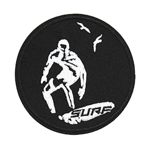 Factory Making Cheap Price Custom Round Shaped Embroidery Black and White Patch