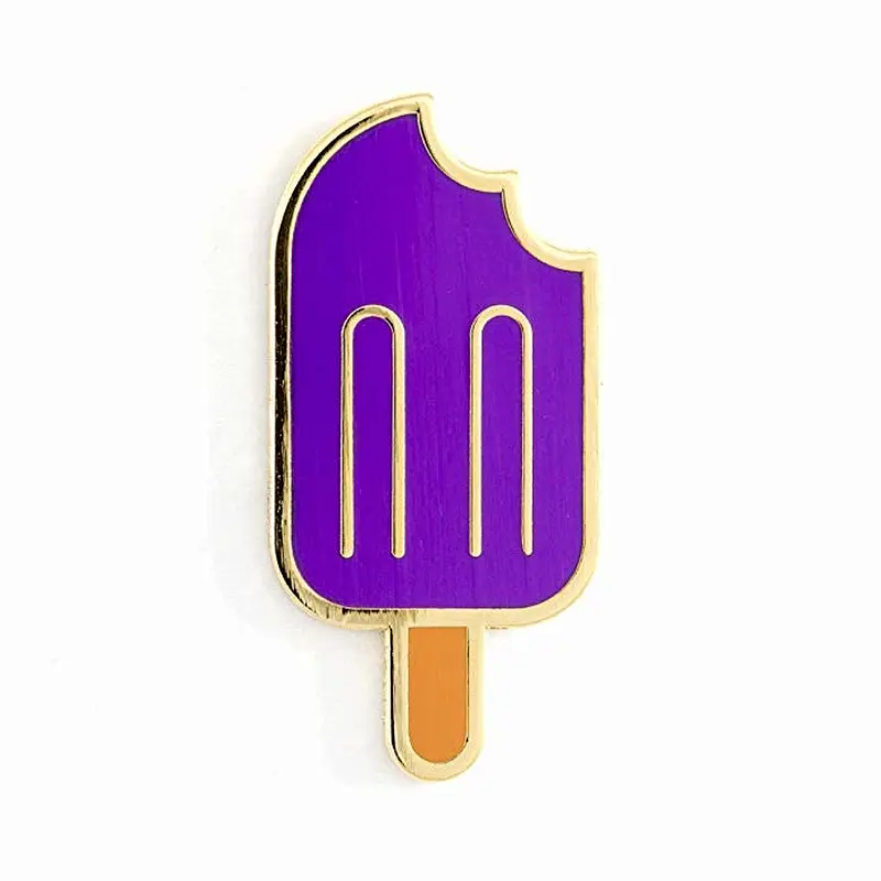 Making custom the summer popsicle shape hard enamel lapel pins