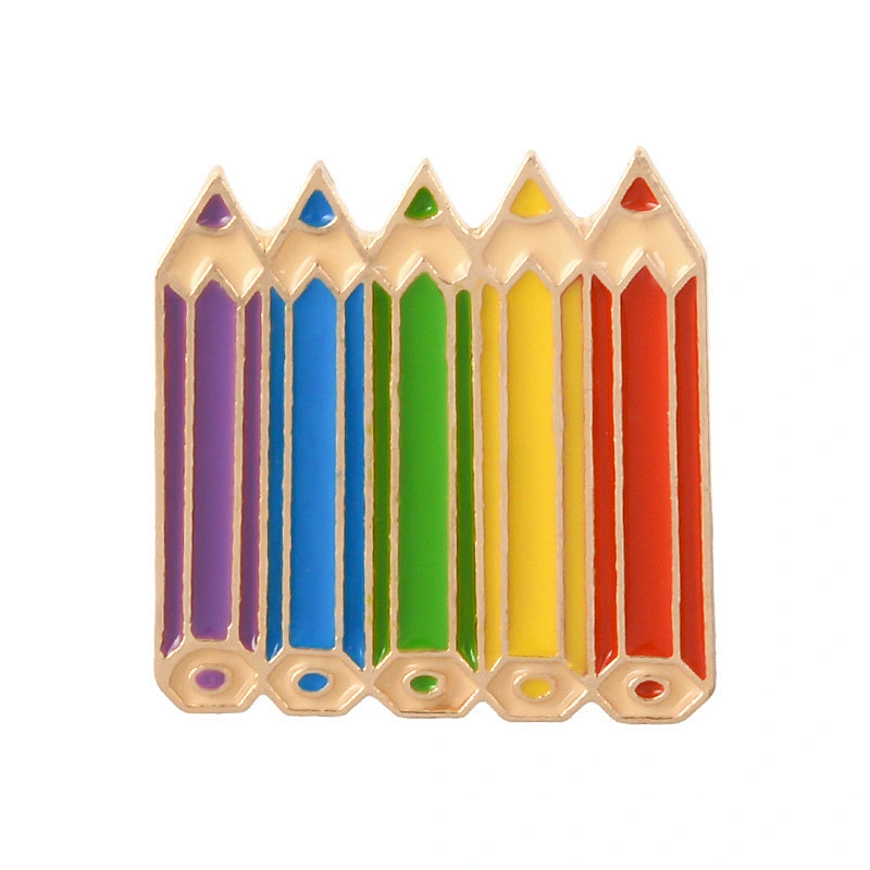 Colorful Pencil Enamel Pin No MOQ for Kids