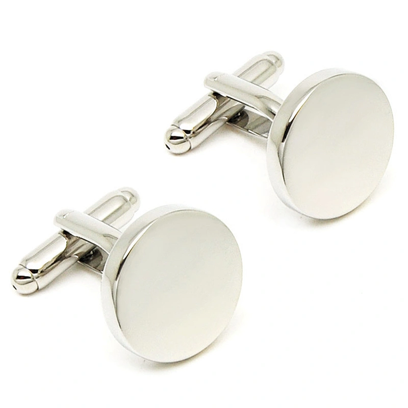 Hot Men's Luxury Round Oval Square Stainless Steel Cufflink Blanks