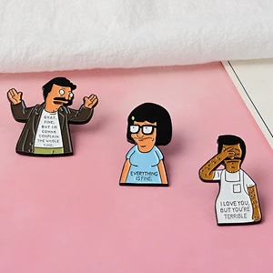 Cartoon Enamel Pin with Funny Words Lapel Pin Manufacturer