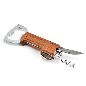 Wooden Handle Multiple Bottle Opener keychain