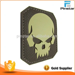 SKULL 3D PVC TACTICAL Rubber Logo BADGE US MORALE PVC PATCH
