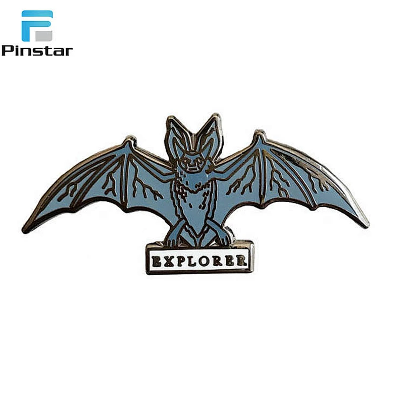 Bat shaped cheap high quality custom pin badge