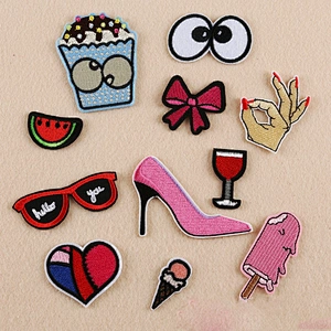 Fruits Ice Cream Embroidery Patch Strawberry Cherry Pine Apple