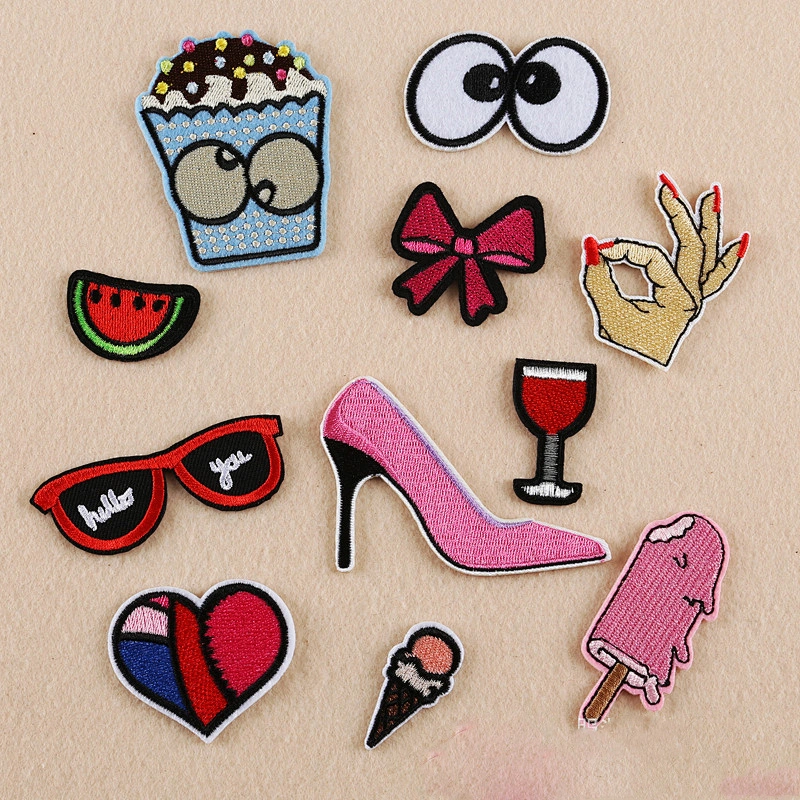 Fruits Ice Cream Embroidery Patch Strawberry Cherry Pine Apple