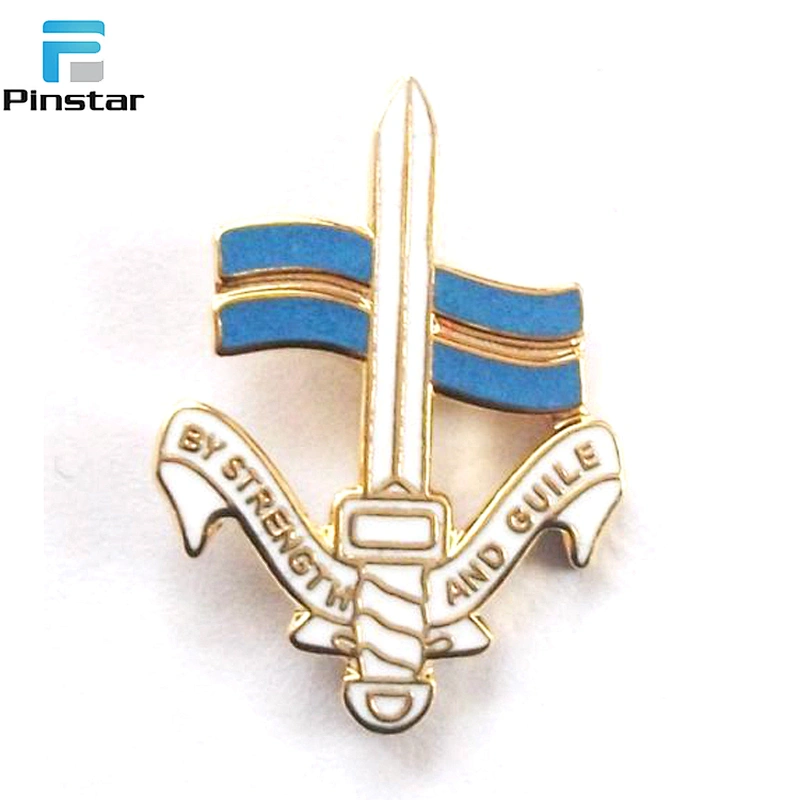 Free mold fee wholesale custom metal sword lapel pin badge no minimum