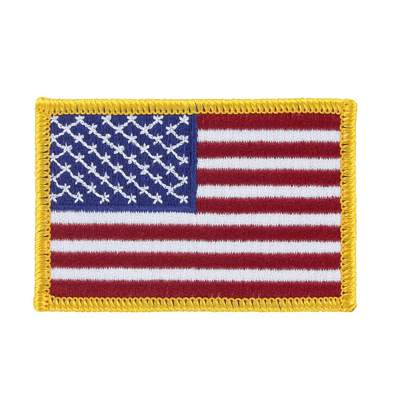 Factory high quality cheap small American flag iron on patches