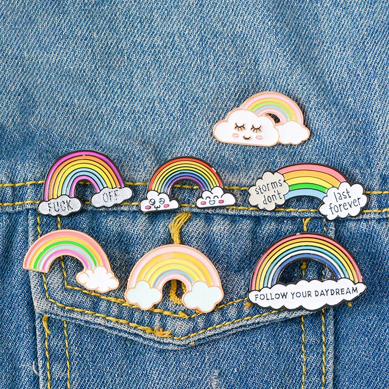 Factory Wholesale In Stock LGBT Pride Enamel Pin Gift Gay Pride Rainbow Metal Lapel Pins