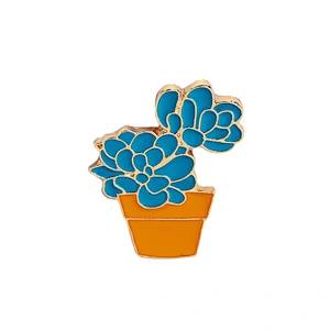 Summer Fashion Fresh Style Brooch Flower and Tree Enamel Lapel Pins