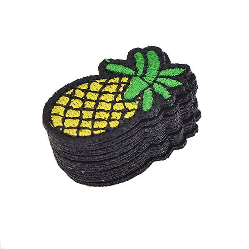 Custom Pineapple Shape Embroidery Patches For T-shirts