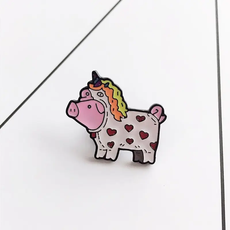 Pig Unicorn Cartoon Enamel Lapel Pin