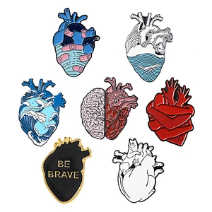 Making Custom Heart Shaped Brooch Anatomical Heart Art Soft Enamel Lapel Pin