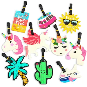 Unicorn Sunflower Personality soft rubber PVC luggage tag