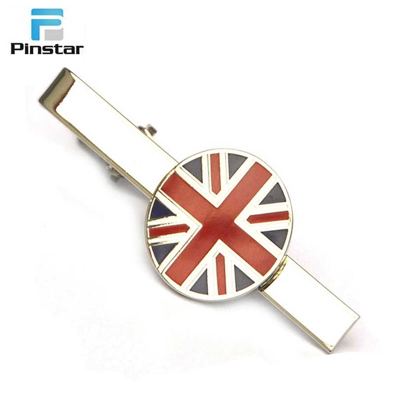 China factory wholesale low prices mens silver pin tie clip