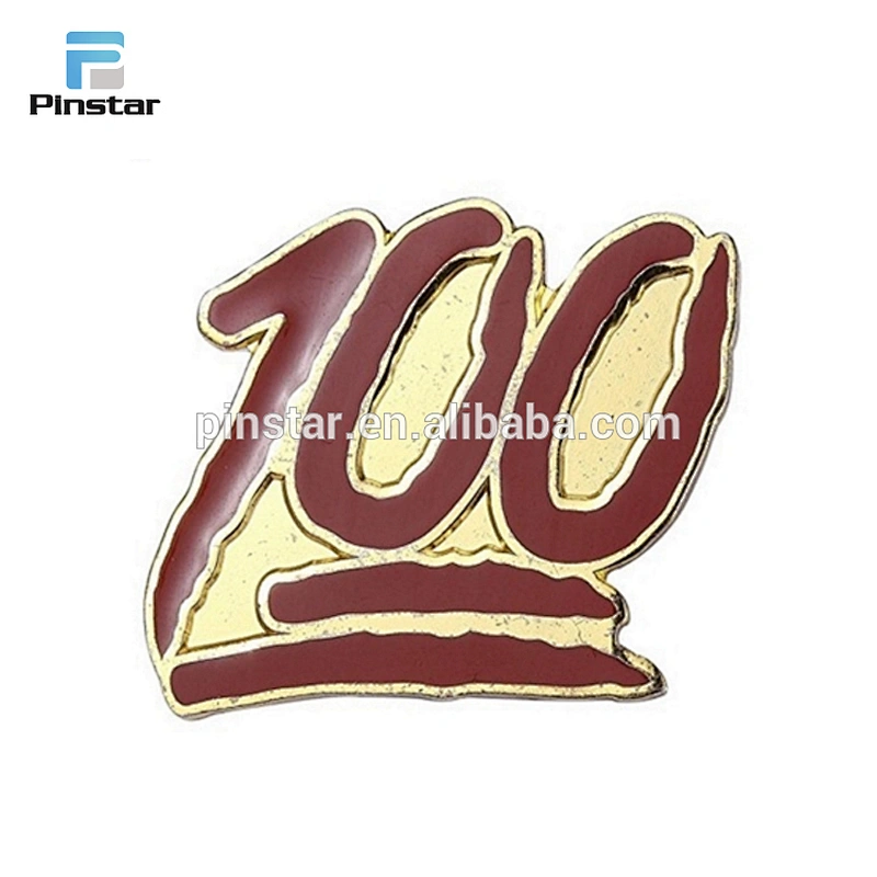 Promotional custom number and alphabet letter soft enamel lapel pin