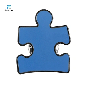 Factory sell custom hard / soft enamel 3d metal puzzle lapel pins for daily decoration