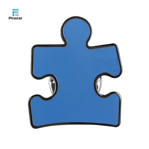 Factory sell custom hard / soft enamel 3d metal puzzle lapel pins for daily decoration