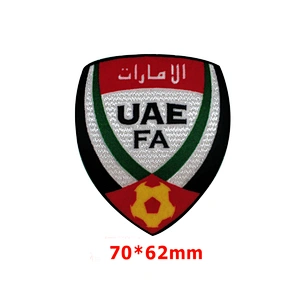 Wholesale price iron on soccer embroidered patch Custom Flocking patch