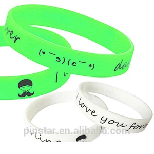 China Factory Custom Logo Cheap High Quality Luminous Silicone Bracelet