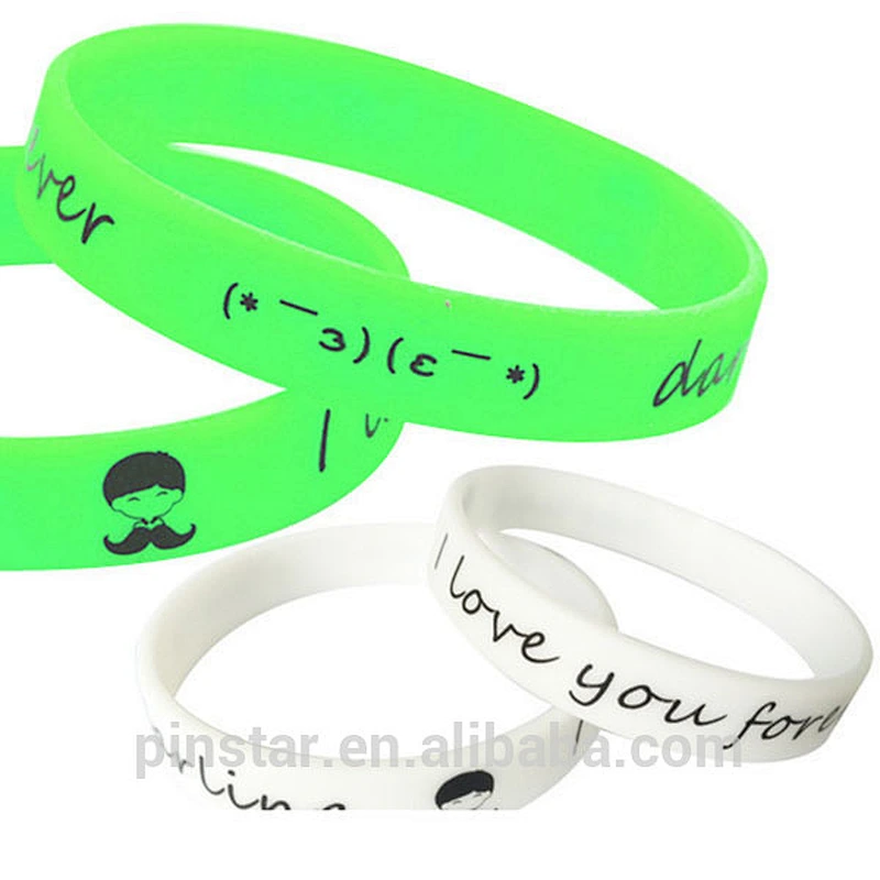China Factory Custom Logo Cheap High Quality Luminous Silicone Bracelet