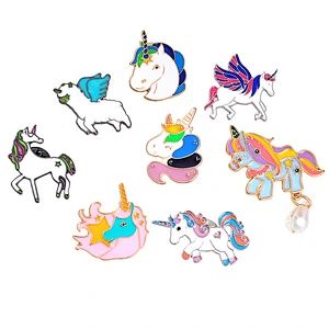 Unicorn Enamel Pin with glitter
