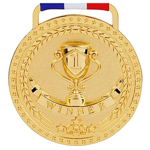 cheap metal blank ribbon hanger Gold Silver Bronze Sports Medals Custom Medal