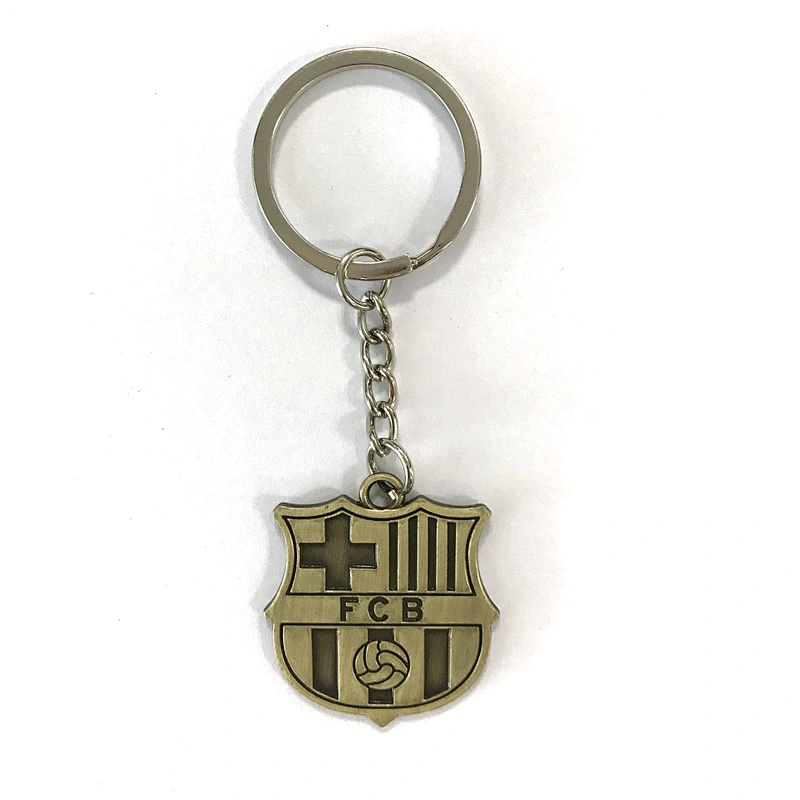 Antique Copper Football Team Keychains Metal Keychain Football Club
