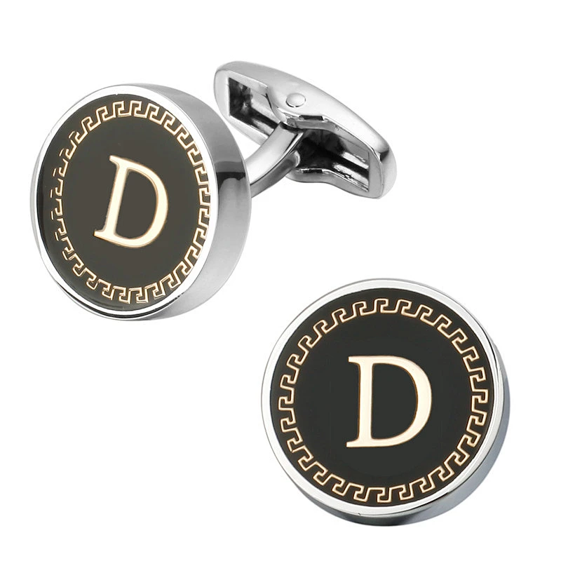 Make your own metal custom different letters cufflinks for shirt