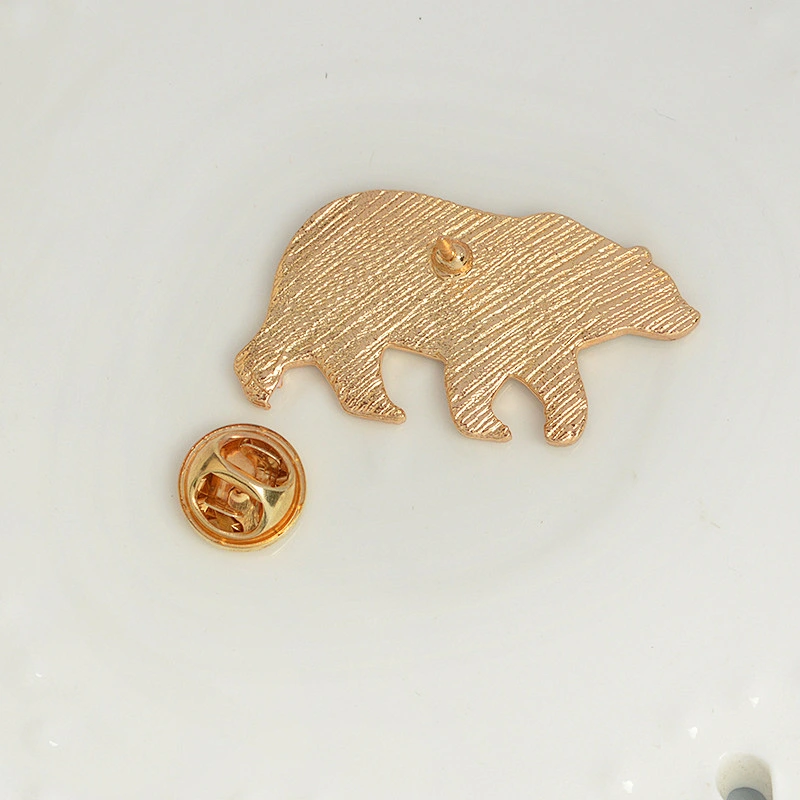 Gold Plating Cute Colorful Bear Animal Metal Lapel Pin Soft Enamel Pin Custom